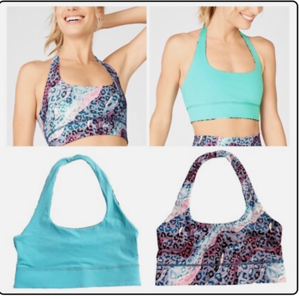 Fabletics Harlow Halter Reversible Sports Bra Size M